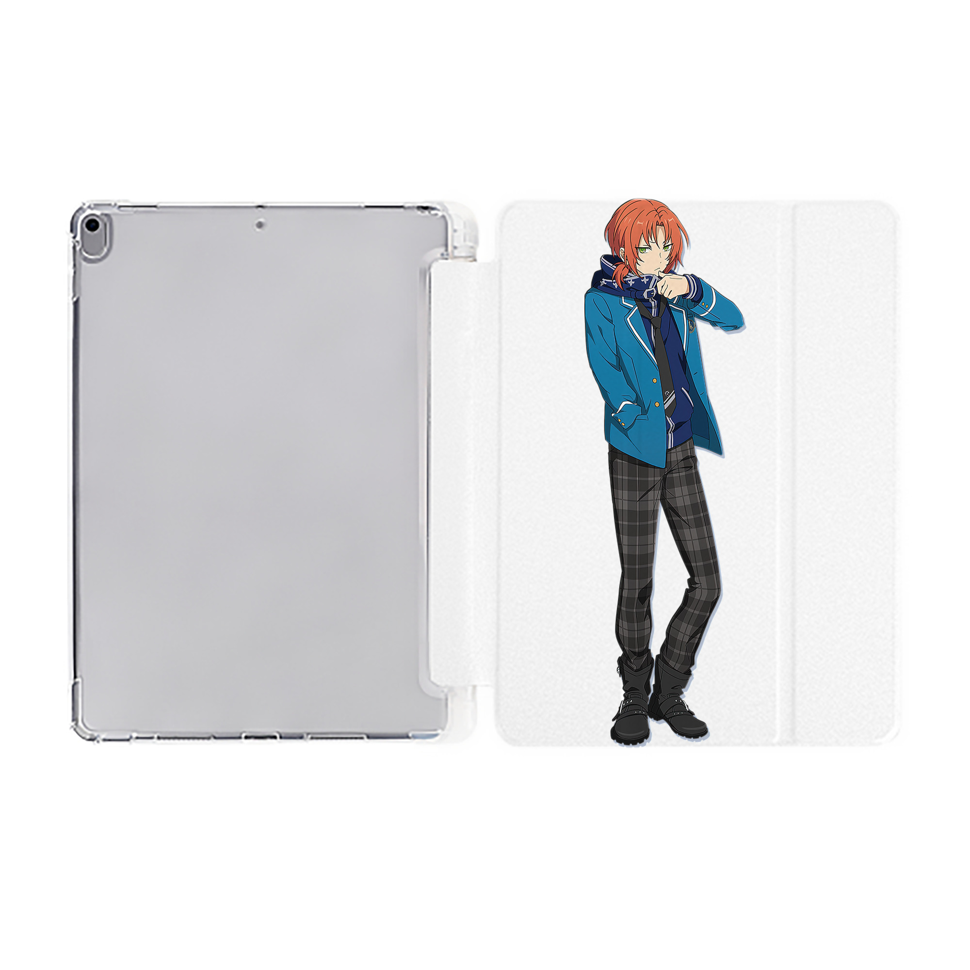 （画像用） あんさんぶるスターズ! Ensemble Stars IPad ケース ペン収納付き 三つ折りスタンド PUレザー×シリコン 対応機種9.5/10.5/10.9インチ